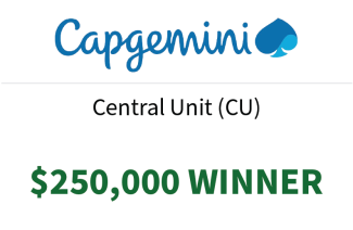 decorative card of Stage Three Winner, Capgemini, Network Integration, Central Unit category.