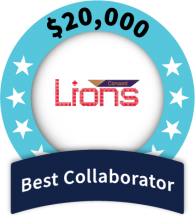 Best Collaborator Badge with Lions Logo